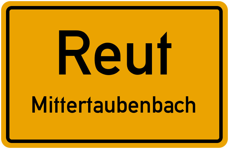 Ortsschild Reut