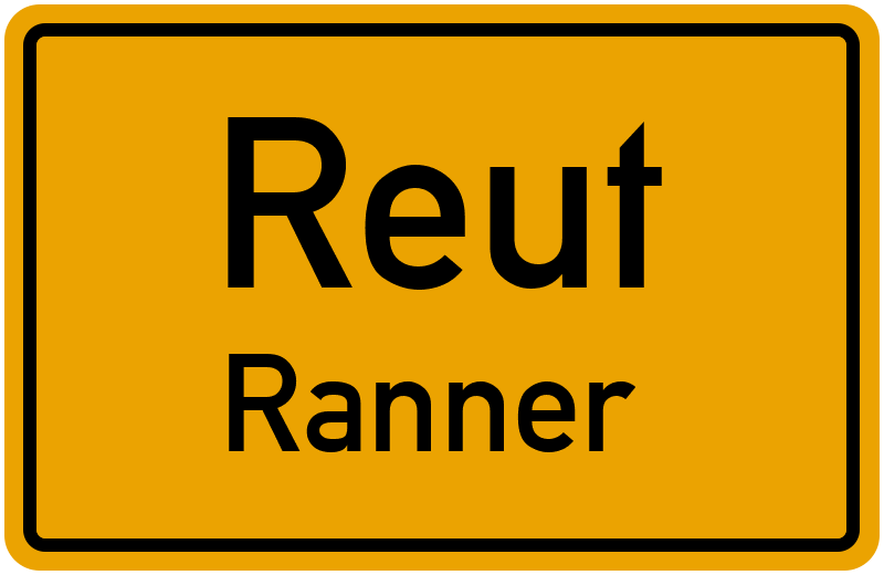 Ortsschild Reut