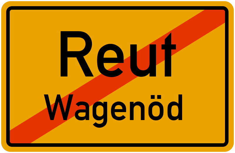 Ortsschild Reut