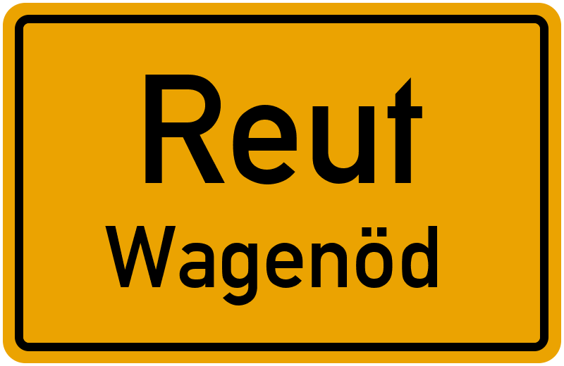 Ortsschild Reut