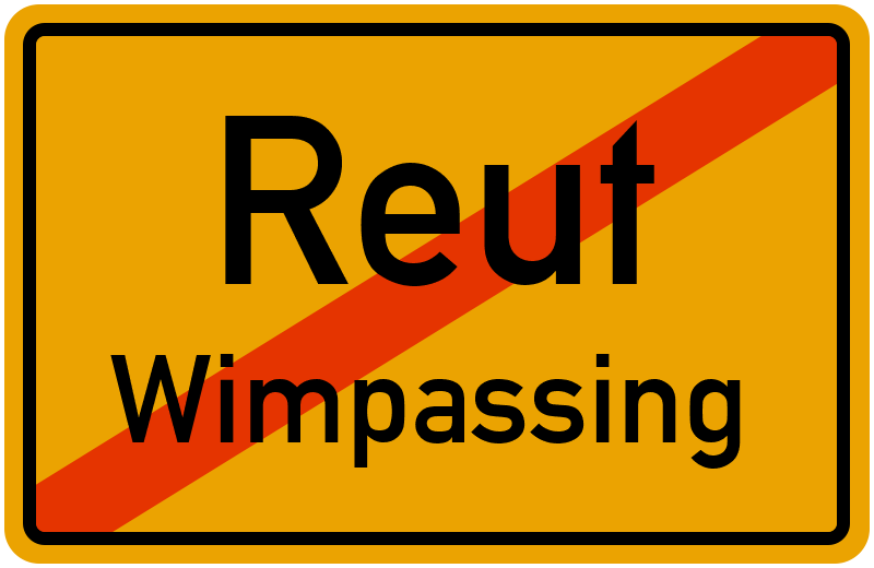 Ortsschild Reut