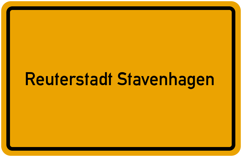 Ortsschild Reuterstadt Stavenhagen