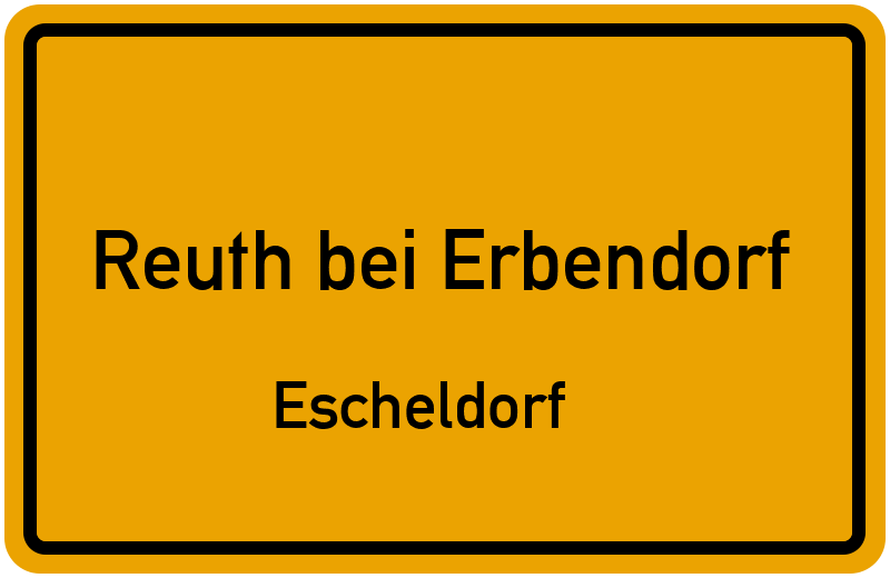 Ortsschild Reuth bei Erbendorf