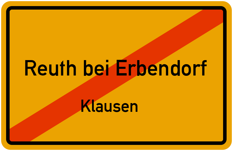 Ortsschild Reuth bei Erbendorf