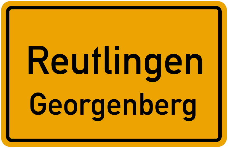 Ortsschild Reutlingen