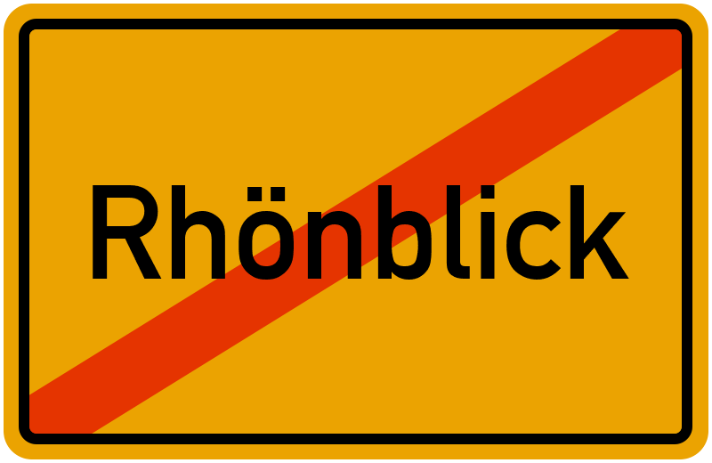 Ortsschild Rhönblick