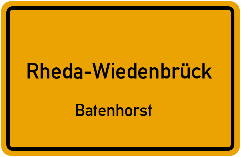 Ortsschild Rheda-Wiedenbrück