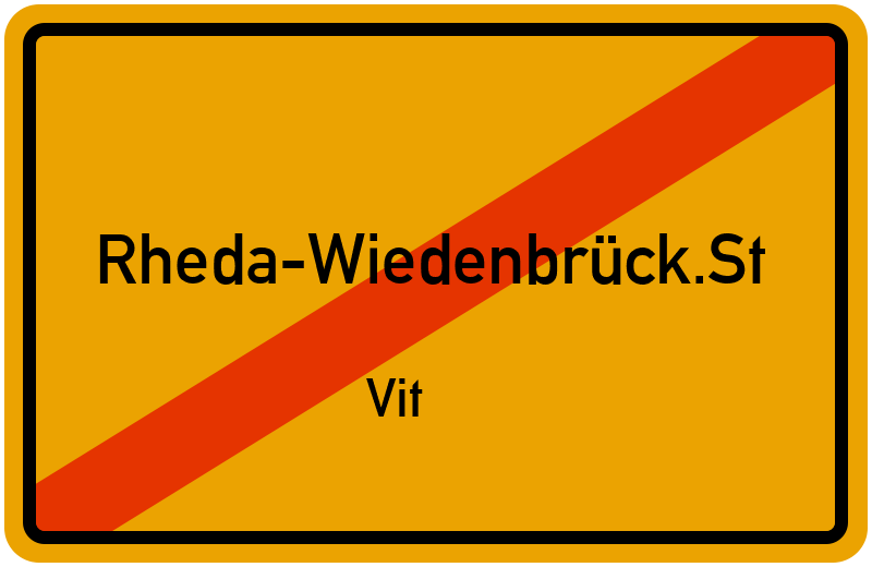 Ortsschild Rheda-Wiedenbrück.St
