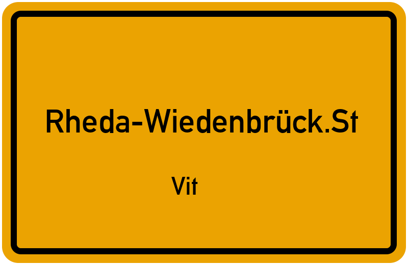 Ortsschild Rheda-Wiedenbrück.St