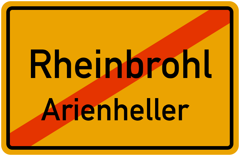 Ortsschild Rheinbrohl