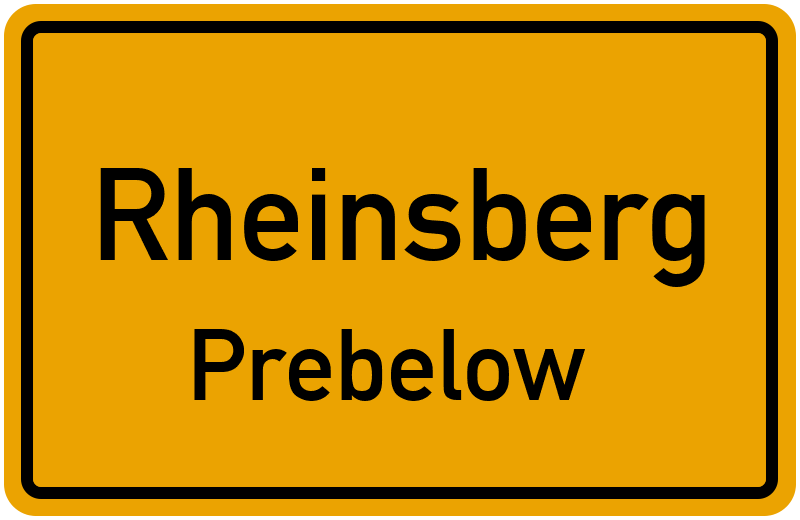 Ortsschild Rheinsberg