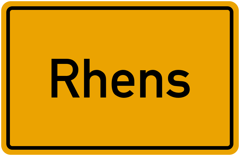 Ortsschild Rhens