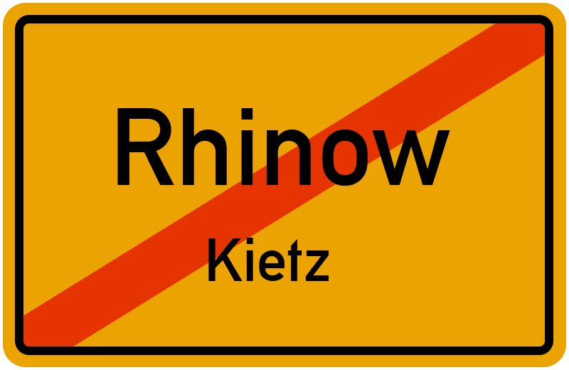 Ortsschild Rhinow