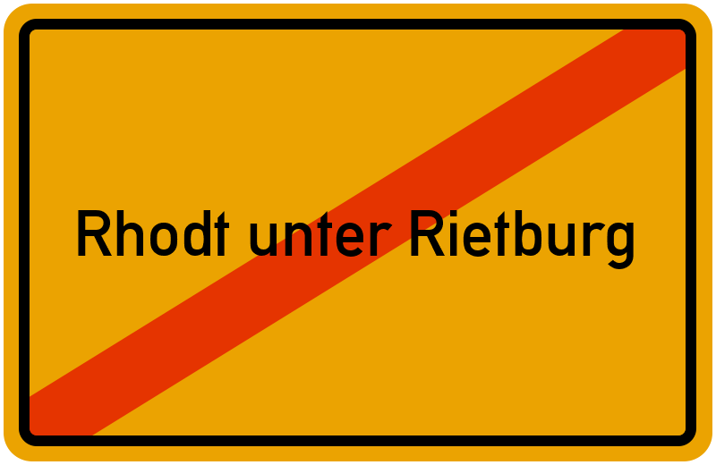 Ortsschild Rhodt unter Rietburg