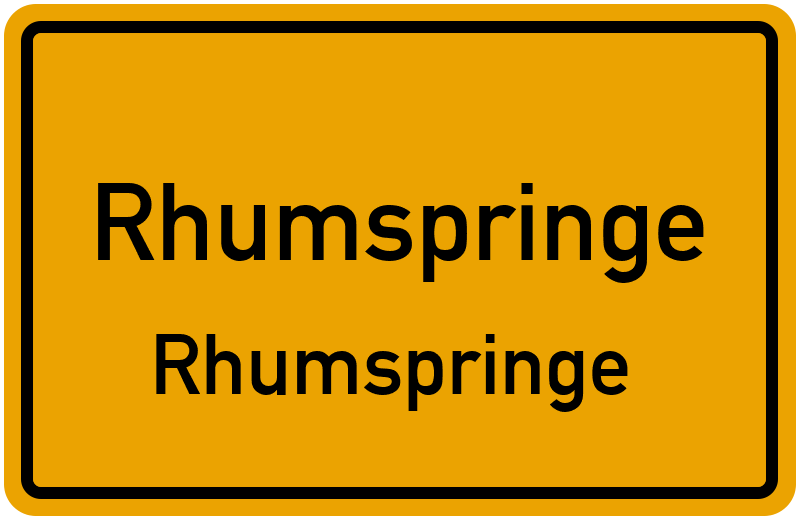 Ortsschild Rhumspringe