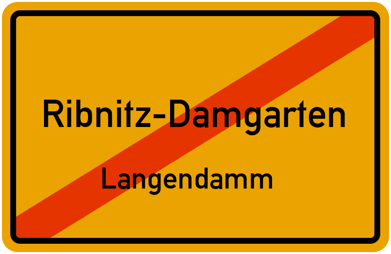 Ortsschild Ribnitz-Damgarten