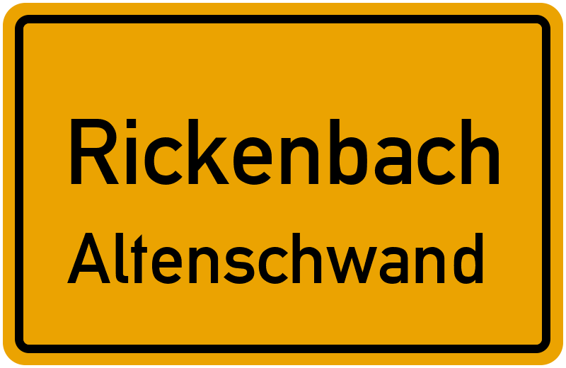 Ortsschild Rickenbach