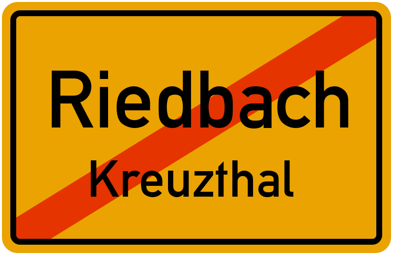 Ortsschild Riedbach