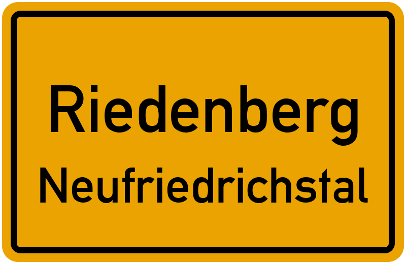 Ortsschild Riedenberg