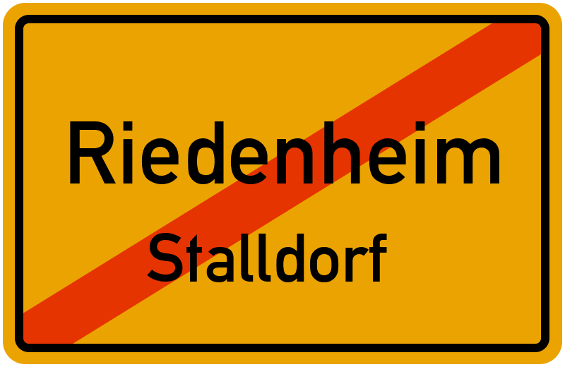 Ortsschild Riedenheim