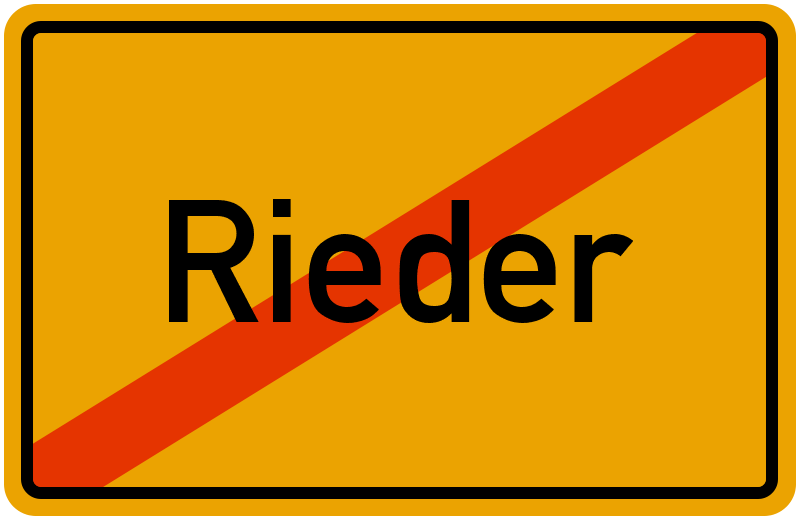 Ortsschild Rieder