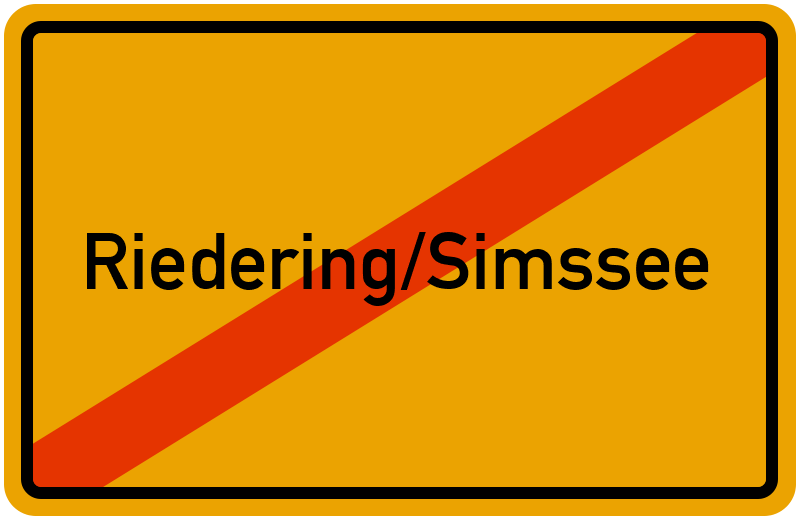 Ortsschild Riedering/Simssee