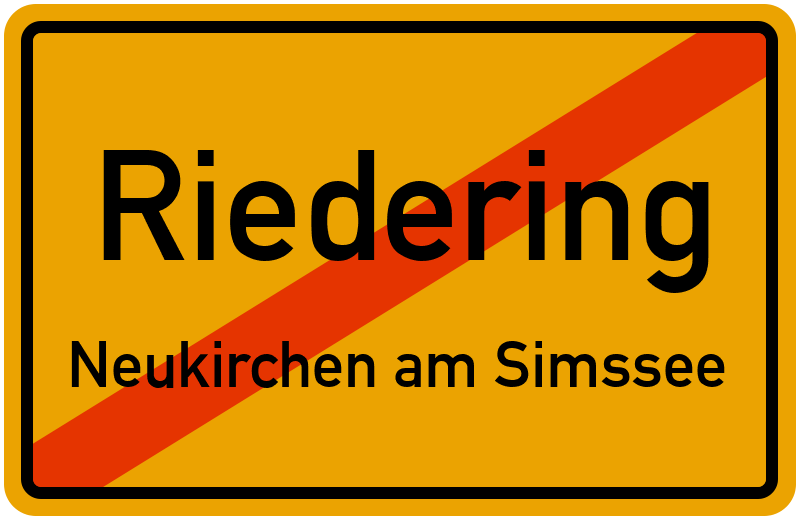 Ortsschild Riedering