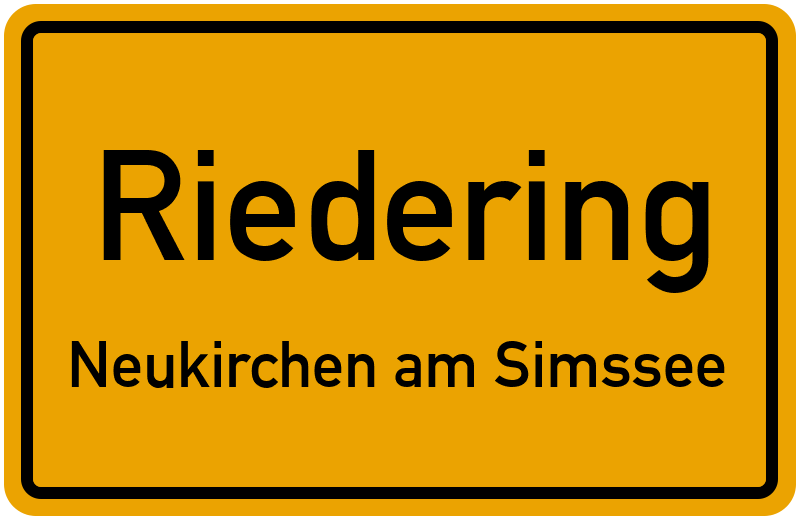 Ortsschild Riedering