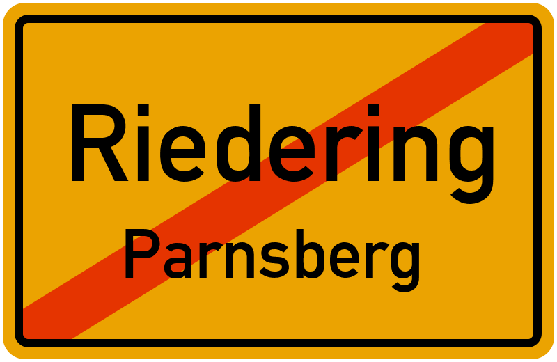 Ortsschild Riedering