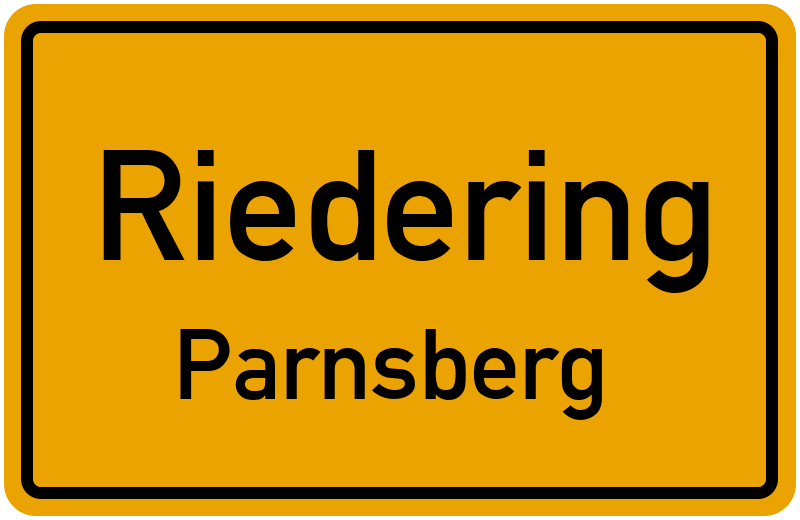 Ortsschild Riedering