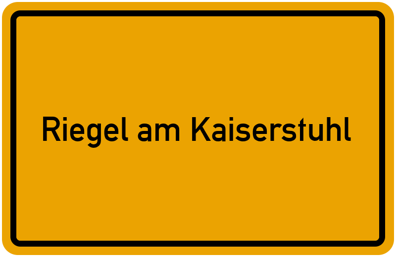 Ortsschild Riegel am Kaiserstuhl