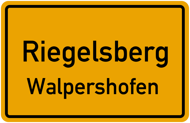 Ortsschild Riegelsberg