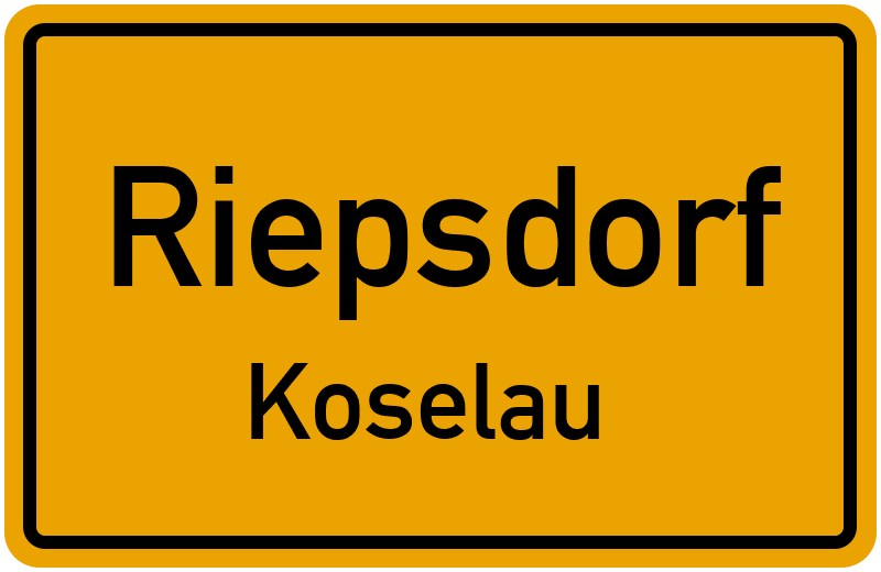 Ortsschild Riepsdorf