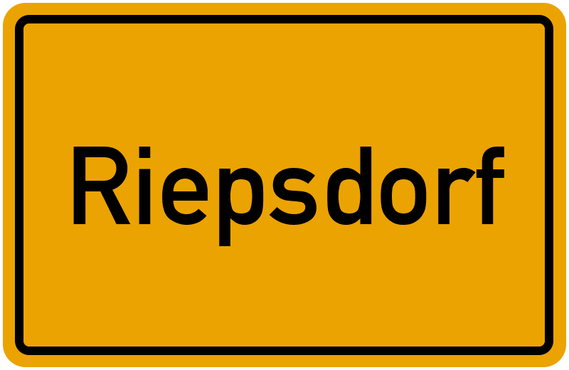 Ortsschild Riepsdorf