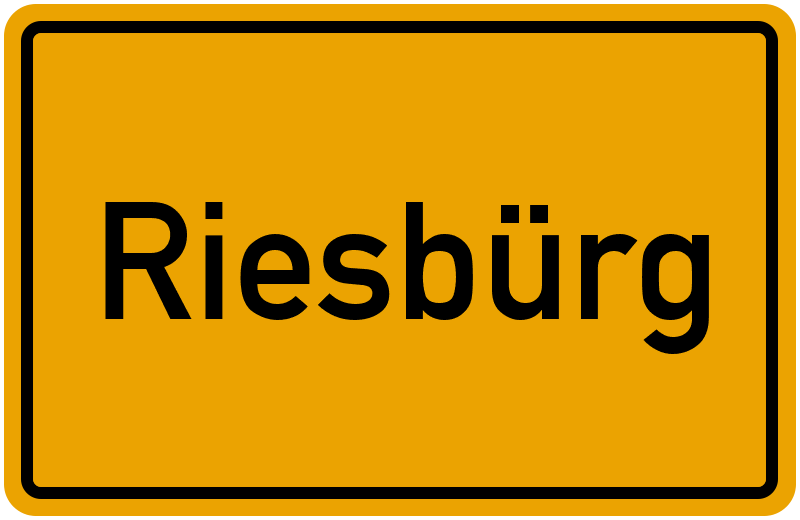 Ortsschild Riesbürg