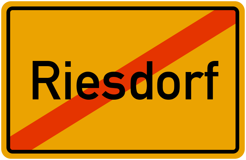 Ortsschild Riesdorf