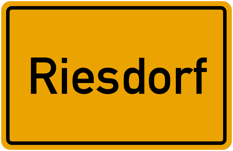 Ortsschild Riesdorf