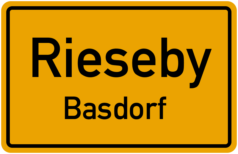 Ortsschild Rieseby