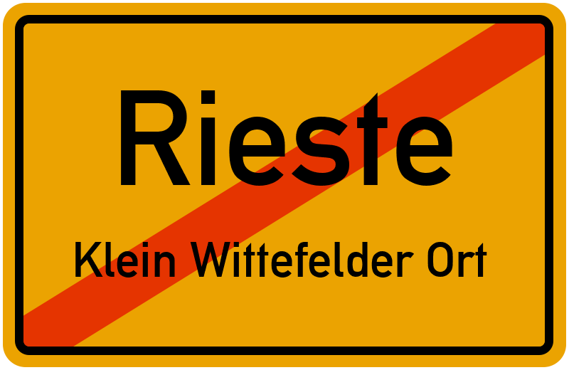 Ortsschild Rieste