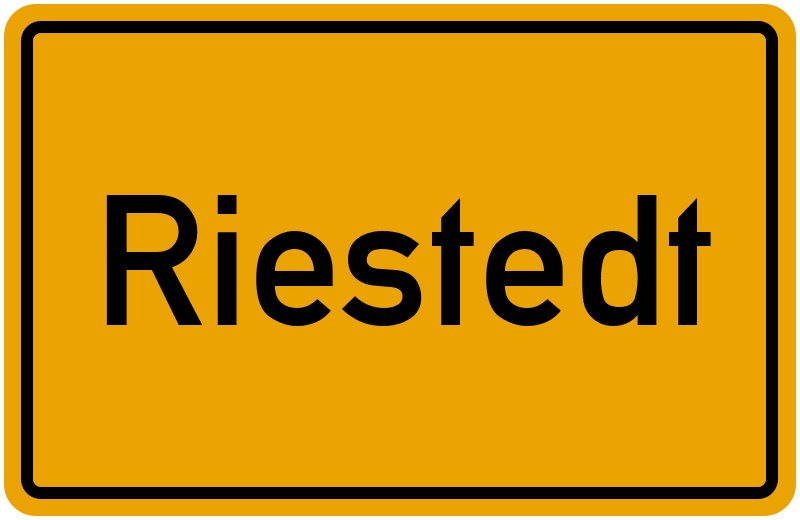 Ortsschild Riestedt