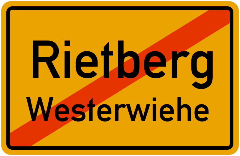 Ortsschild Rietberg