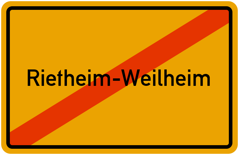 Ortsschild Rietheim-Weilheim