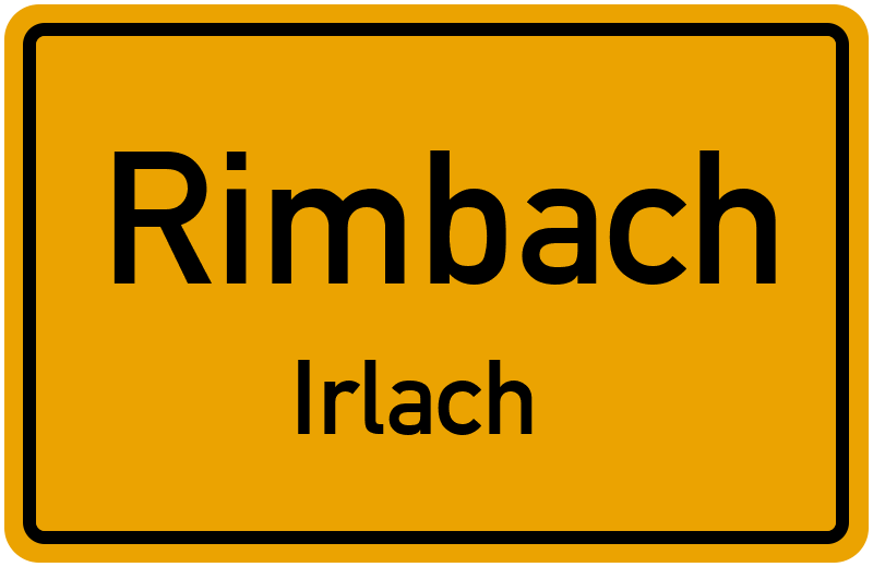 Ortsschild Rimbach