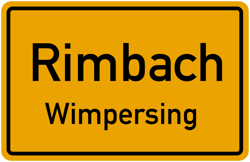 Ortsschild Rimbach