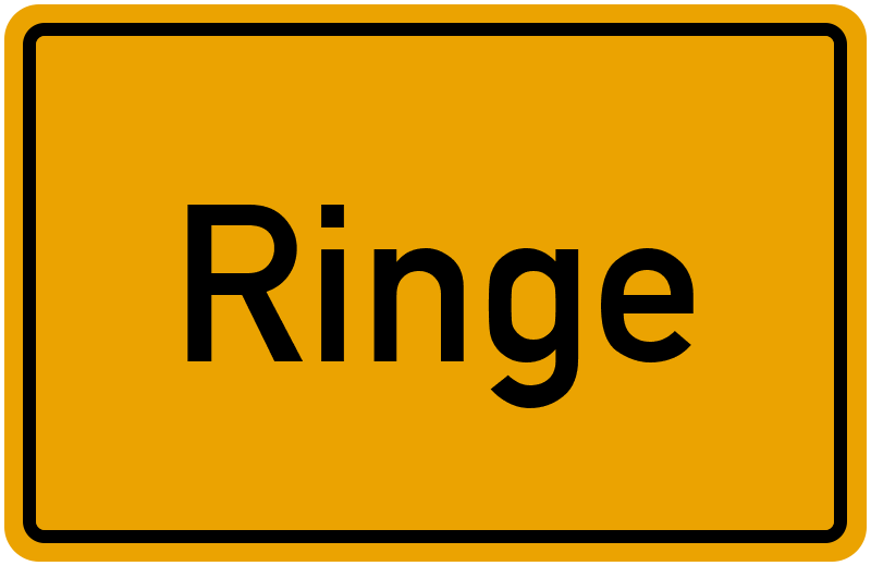 Ortsschild Ringe