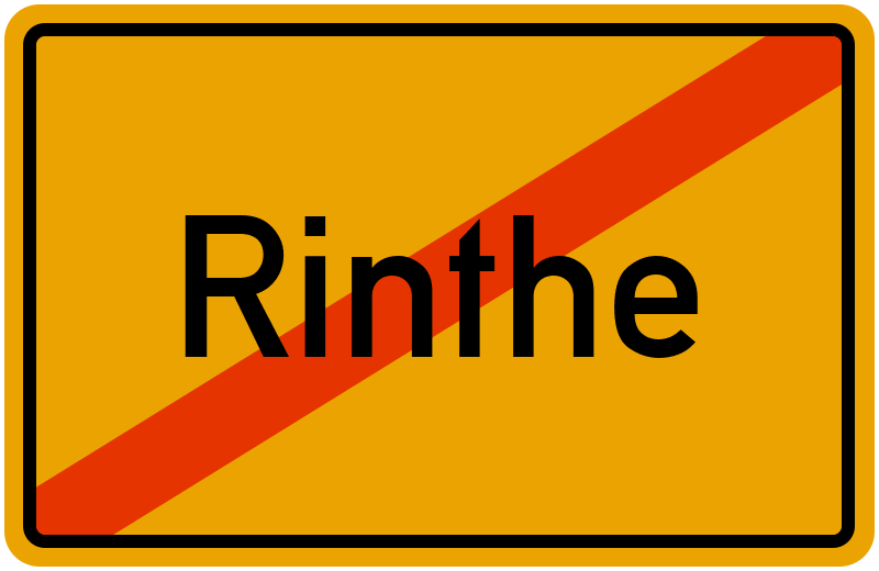 Ortsschild Rinthe