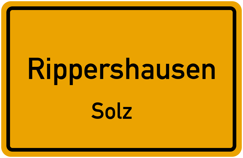 Ortsschild Rippershausen