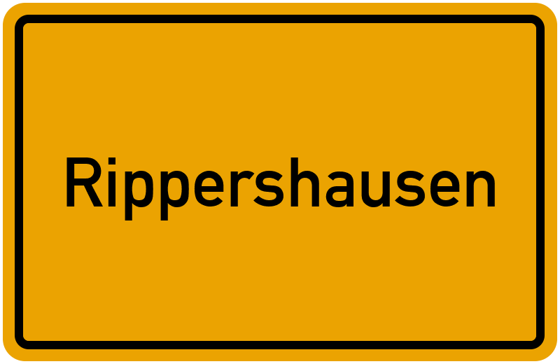 Ortsschild Rippershausen