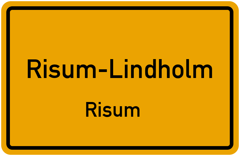 Ortsschild Risum-Lindholm
