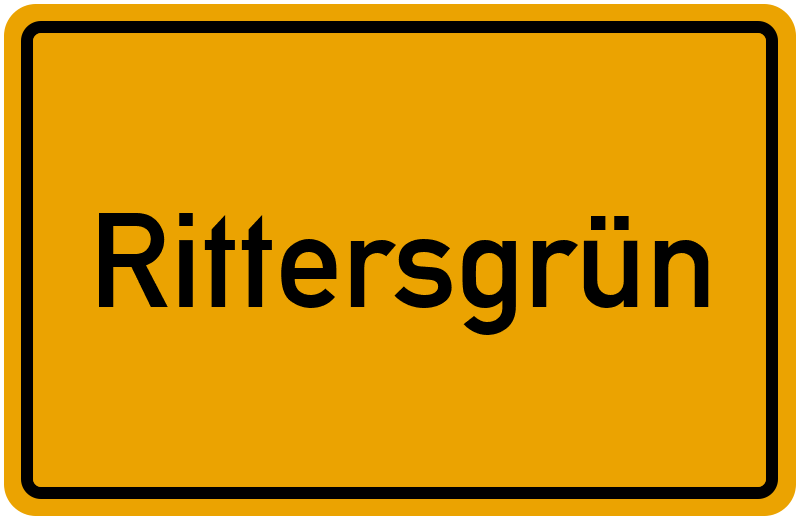 Ortsschild Rittersgrün